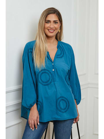Plus Size Company Bluzka "Erjie" w kolorze niebieskim