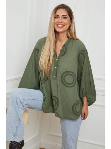 Plus Size Company Bluzka "Erjie" w kolorze khaki