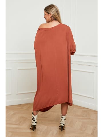 Plus Size Company Sukienka "Gandy" w kolorze rdzawoczerwonym