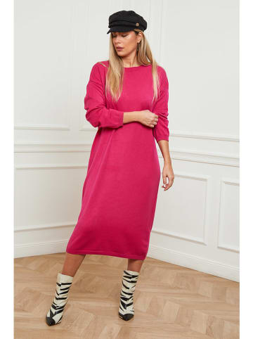 Plus Size Company Sukienka "Idrina" w kolorze fuksjowym