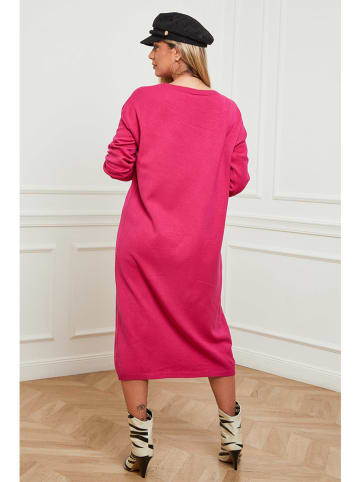 Plus Size Company Sukienka "Idrina" w kolorze fuksjowym
