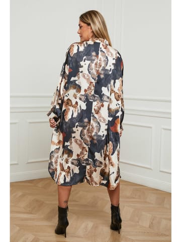 Plus Size Company Kleid "Insta" in Schwarz/ Creme