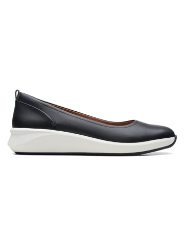 Clarks Skórzane baleriny w kolorze czarnym