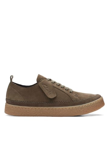 Clarks Leder-Sneakers "Barleigh Lace" in Khaki