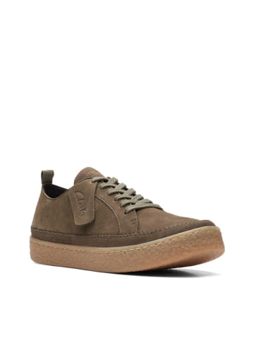 Clarks Leder-Sneakers "Barleigh Lace" in Khaki