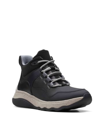 Clarks Leder-Sneakers in Schwarz