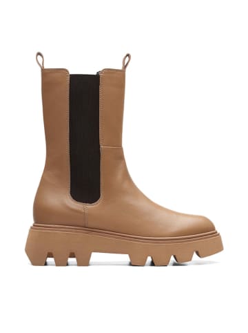 Clarks Leren chelseaboots lichtbruin