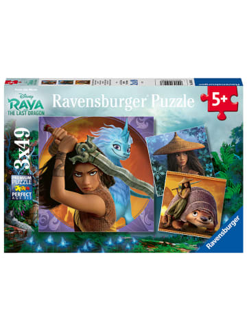 Ravensburger 3x49-delige puzzel "Raya, de dappere krijger" - vanaf 5 jaar