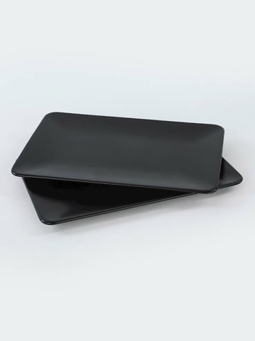 Hermia 2-delige set: serveerschalen zwart - (B)31 x (H)21 cm