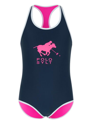 Polo Sylt Badpak donkerblauw/wit/roze