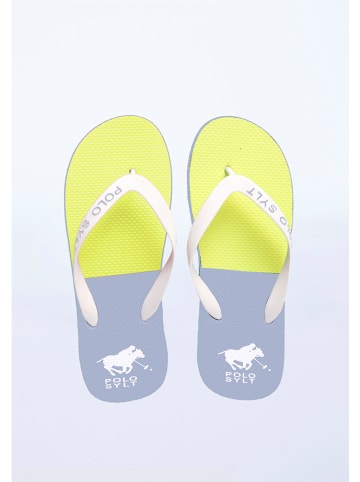 Polo Sylt Zehentrenner in Gelb/ Hellblau