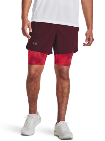 Under Armour 2in1-Trainingsshorts "Launch 5" in Bordeaux