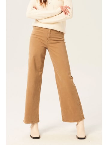 Garcia Spodnie w kolorze jasnobrązowym