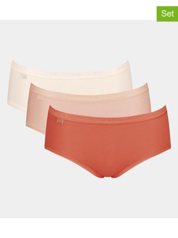 Sloggi 3-delige set: hipsters crème/lichtroze/oranje