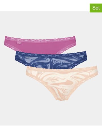 Sloggi Figi (6 par) w kolorze niebieskim, fioletowym i różowym