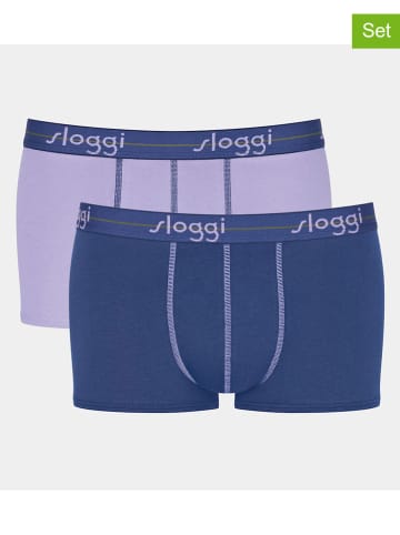 Sloggi 2-delige set: boxershorts blauw/paars