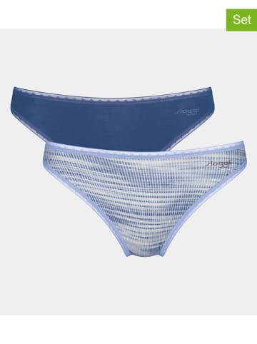 Sloggi 2-delige set: hipsters lichtblauw/blauw
