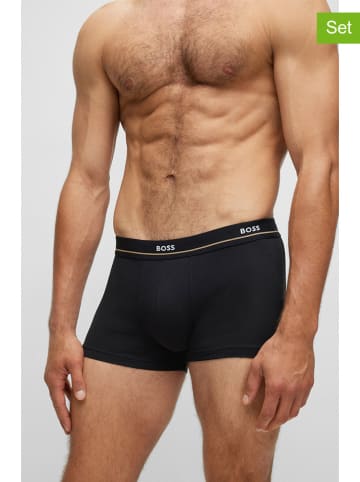 Hugo Boss 5er-Set: Boxershorts in Dunkelblau/ Weiß