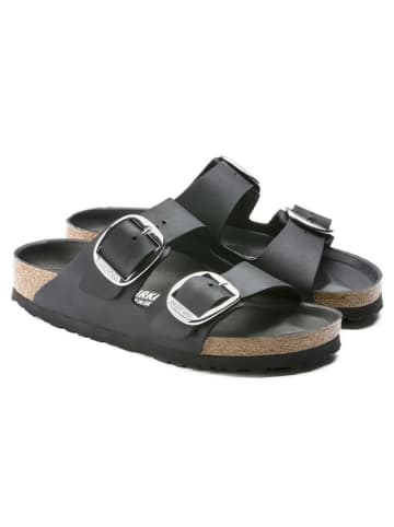 Birkenstock Leder-Pantoletten "Arizona" in Schwarz