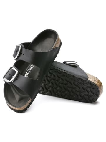 Birkenstock Leder-Pantoletten "Arizona" in Schwarz