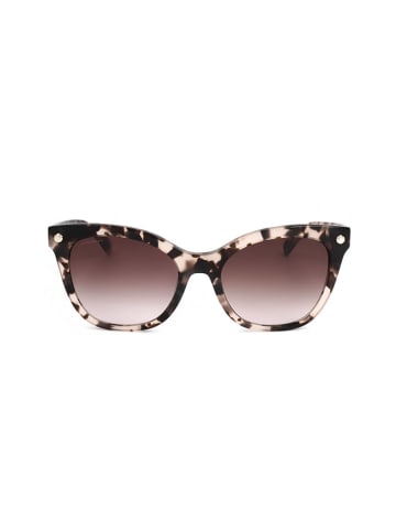 Longchamp Damen-Sonnenbrille in Schwarz-Beige/ Braun