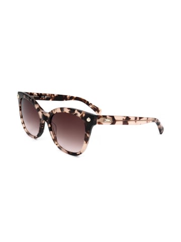 Longchamp Damen-Sonnenbrille in Schwarz-Beige/ Braun