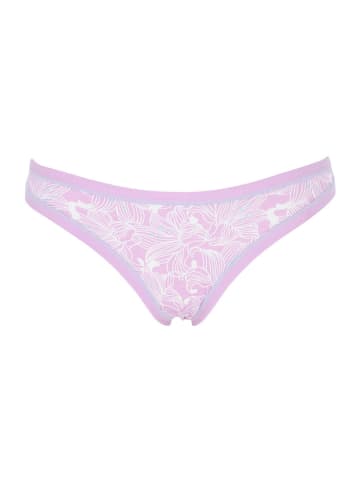 COTONELLA 3-delige set: strings lichtblauw/lila/wit