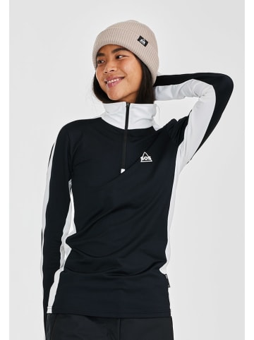 SOS Fleecepullover "Are" in Schwarz/ Weiß 