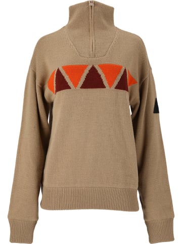 SOS Fleecepullover "Aboda" in Hellbraun