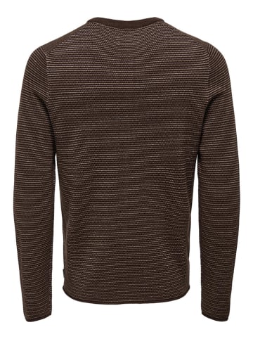 ONLY & SONS Pullover "Niguel" in Dunkelbraun