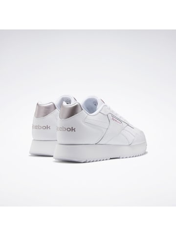 Reebok Leder-Sneakers "Classic" in Weiß/ Rosa
