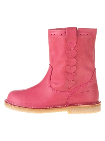 POM POM Leder-Stiefel in Pink