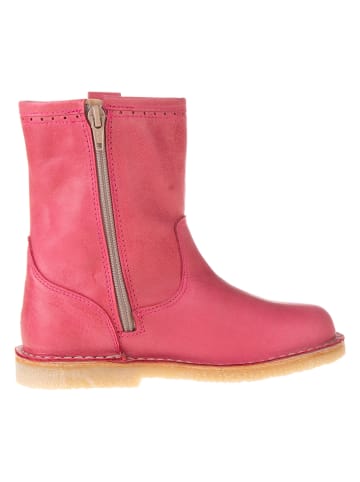 POM POM Leder-Stiefel in Pink