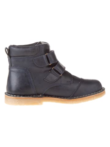 POM POM Leren boots donkerblauw
