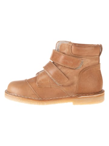 POM POM Leren boots lichtbruin