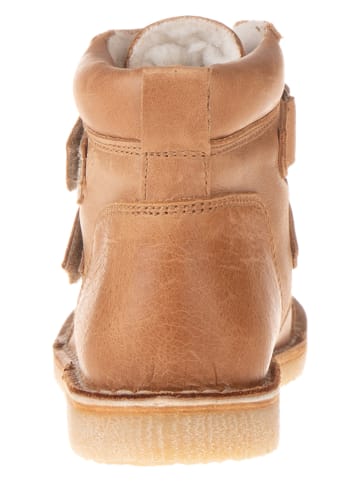 POM POM Leren boots lichtbruin