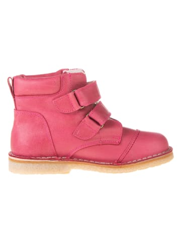 POM POM Leder-Boots in Pink