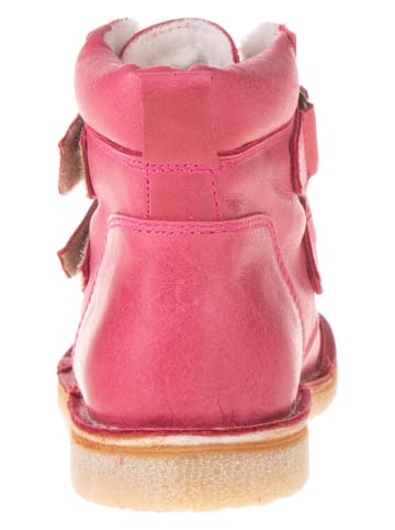 POM POM Leder-Boots in Pink