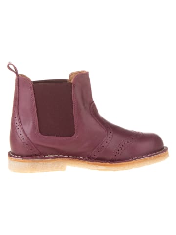 POM POM Leder-Chelsea-Boots in Bordeaux