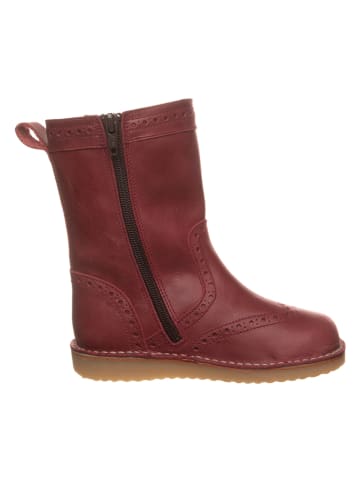 POM POM Leren laarzen rood
