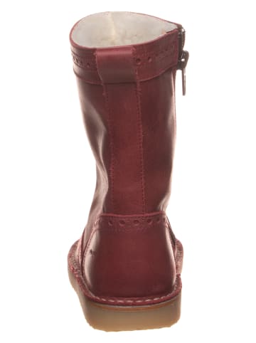 POM POM Leren laarzen rood