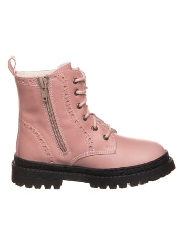 POM POM Leren boots lichtroze