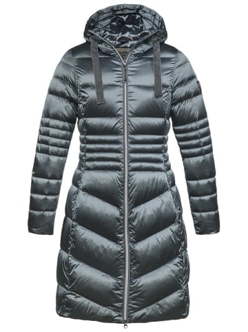 DOLOMITE Płaszcz puchowy "Corvara Satin" w kolorze granatowym