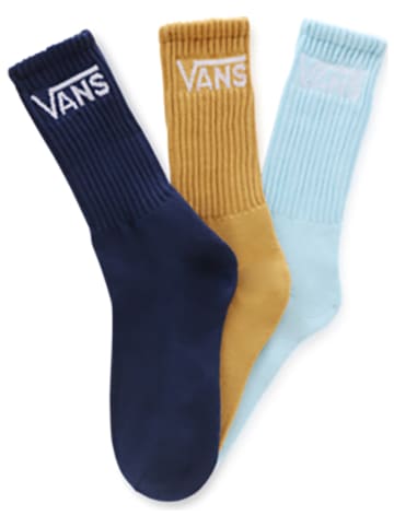 Vans 3-delige set: sokken geel/lichtblauw/donkerblauw