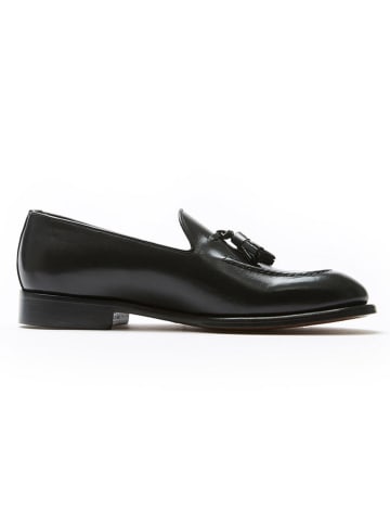 British Passport Leren mocassins zwart