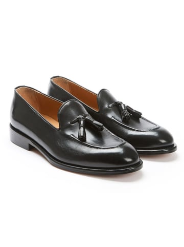 British Passport Leren mocassins zwart