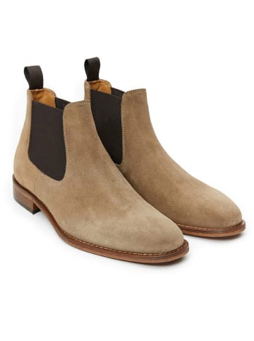 British Passport Leren chelseaboots taupe