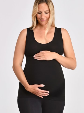Skin Up Top ciążowy "MUM" w kolorze czarnym