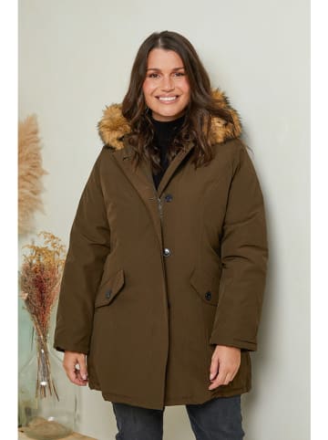 Curvy Lady Winterjacke in Khaki