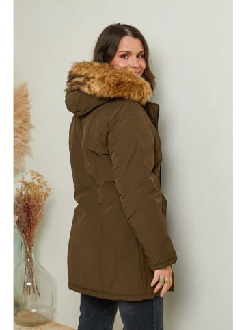 Curvy Lady Winterjacke in Khaki